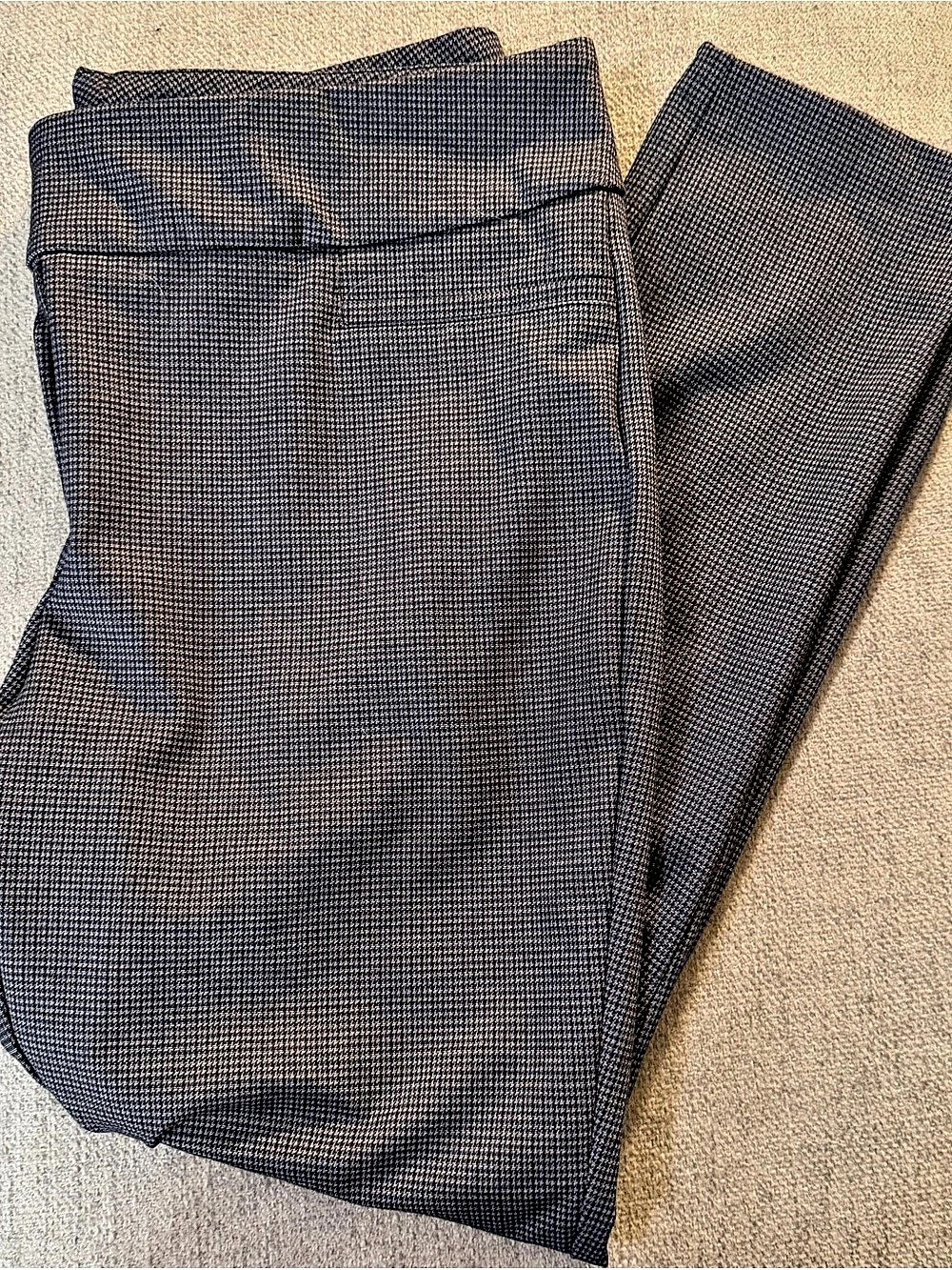 Dalia Pull-On Ponte Pants Houndstooth Black & White XL